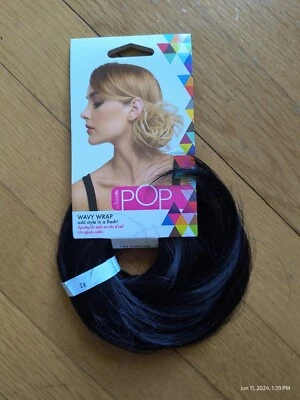 Hairdo By Pop Envoltura Ondulada Scrunchie Ébano Negro Añade Estilo En Un Flash R2 ÉBANO Nuevo  Foto 1 de 3
