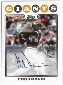 2023 Topps Archives Fan Favorites Chili Davis GIANTS On-Card Auto