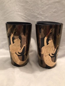 (2)Starbucks -2020 Holiday Siren Ceramic 12oz Travel Mug W/Lid *See Description - Picture 1 of 4