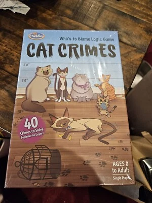 Juego de mesa de resolución de rompecabezas de lógica ThinkFun Cat Crimes Foto 1 de 2