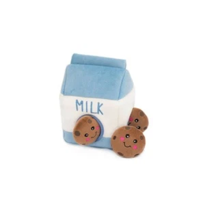 Zippy Paws Milk and Cookies Burrows Interactive Dog Squeaker Toys - Picture 1 of 2