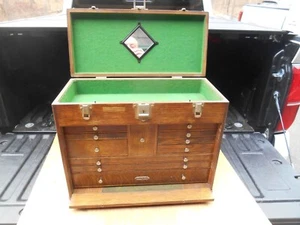 Gerstner 11 cajones O42 roble maquinista caja de herramientas 20"W - Imagen 1 de 16