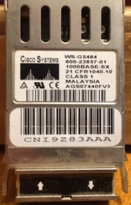 Cisco WS-G5484 1000Base-SX Modulo GBIC in fibra 800-23857-01 - Foto 1 di 2