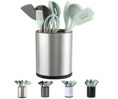 Organizador Giratorio 360° Acero Inoxidable 3 compartimentos para utensilios. Pl Foto 1 de 4