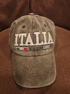 ITALIA Flag Roma Adjustable Baseball Cap - Picture 1 of 4