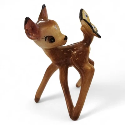 Винтажная фигурка бабочки Disney Bambi керамика Evan K. Shaw 1940-е отремонтированные ноги - Изображение 1 из 4