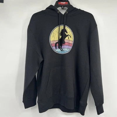 NWT John Deere Do Good Today Hoodie Women’s Sz Med Black Horse Graphic Farm - Image 1 of 4