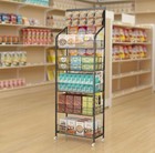5-Tier Retail Display Stand Measuring 60X27X170Cm, Designed for Snacks.