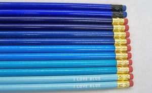12 Matite Personalizzate "Sfumature di Blu" (no Glitzy) - Foto 1 di 1