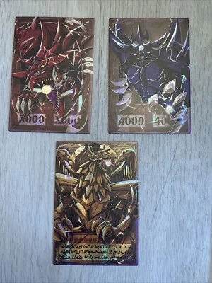 Egyptian God Cards Pop Out Slifer Obelisk Ra Dragon Card Holo Anime Yugioh Set - Image 1 of 4