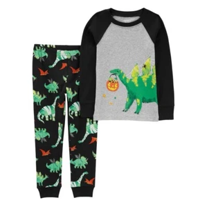 New Nwt Toddler Boys Dinosaur Toddler Halloween Pajama Set 2T - Picture 1 of 2