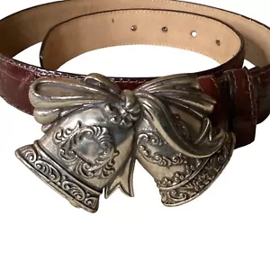 Brighton Vintage Holiday Signature Series 1998 fibbia campana argento taglia S/28 - Foto 1 di 6