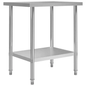Arbeitstisch Edelstahl Gastronomie Edelstahltisch 80 x 60 x 85 A1B4 - Bild 1 von 7