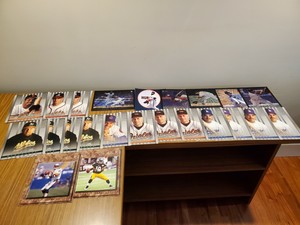 Lot (23) 1997 Pinnacle Zenith & donruss 8X10 Jumbo Rodriguez ripken bonds etc