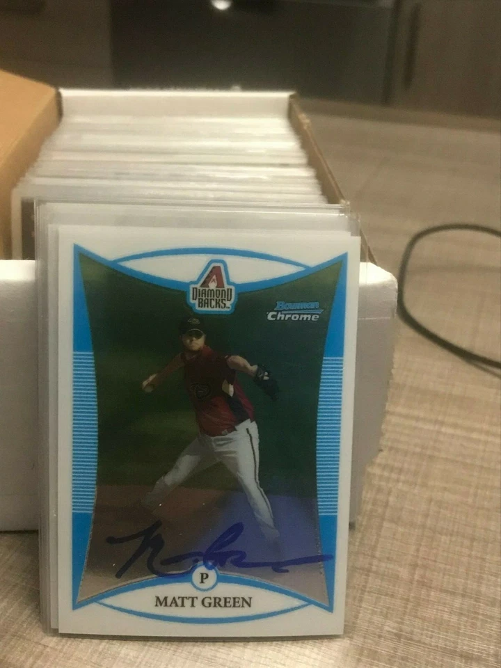 MATT GREEN  2008 Bowman Chrome Prospects AUTO DIAMONDBACKS! KEV4 - Image 1 of 1