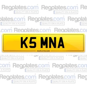K5 MNA - Número de coche apreciado personalizado placa privada regular - Imagen 1 de 1