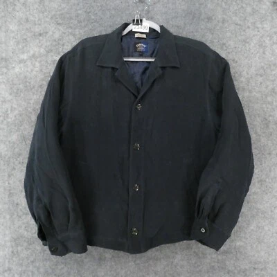 Chaqueta de Colección de Golf Callaway para Hombres Grande Azul Marino Hilada Sarga Forrada Abrigo con Botones Foto 1 de 4