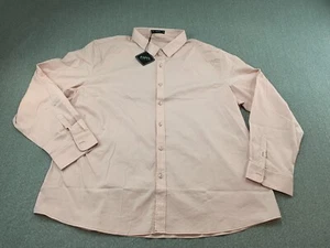 Zaful Button Down Shirt Mens Size 3XL Dusty Pink Lightweight Breathable Comfy - Picture 1 of 14