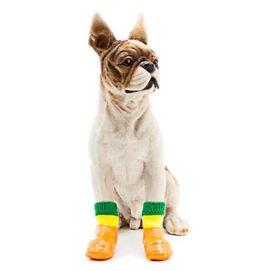 4pcs Dog Socks Shoes Anti-Slip Waterproof Small Medium Large Dog Paw Protector - Picture 1 of 14