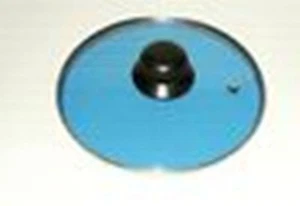 Tapa Cristal 26cm/10.24" Diámetro Azul Vidrio Transparente Calidad Garantizada - Imagen 1 de 1