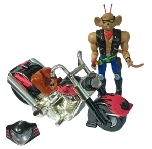 Biker Mice from Mars ~ THROTTLE & MARTIAN MONSTER BIKE ~ 5" Figure ~ 1993 Galoob - Picture 1 of 8