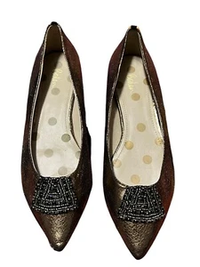 PUNTERA PUNTIAGUDA BODEN MARCA BRONCE PLANA CON ACENTO LENTEJUELAS TALLA 40 - Imagen 1 de 7
