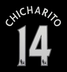 Chicharito 14 Manchester united 2007-2013 EPL NAME AND NUMBER SET, Home Away UK - Picture 1 of 1