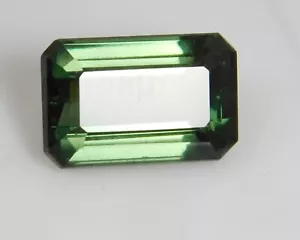 CERTIFIED NATURAL 3.40 Ct EMERALD CUT BRAZILIAN GREEN TOURMALINE LOOSE GEMSTONE - Picture 1 of 3