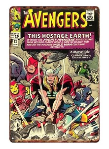old reproductions 1960s AVENGERS comics metal tin sign - Picture 1 of 3