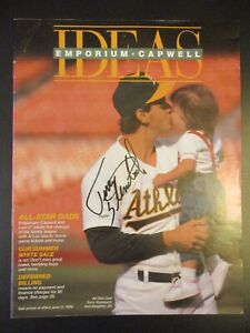 TERRY STEINBACH OAKLAND A'S ATHLETICS 1989 CHAMPIONS SIGNED AUTOGRAPHED MAGAZINE