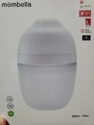 Biberón de silicona con forma de pecho Mombella 300 ml 10 oz color marfil sin BPA Foto 1 de 4