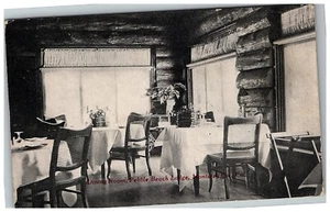 1907-15 Postcard Dining Room Pebble Beach Lodge Monterey California - Picture 1 of 2