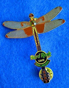 ORLANDO PERIDOT BIRTHSTONE DRAGONFLY GUITAR SERIES Hard Rock Cafe PIN LE - Picture 1 of 1