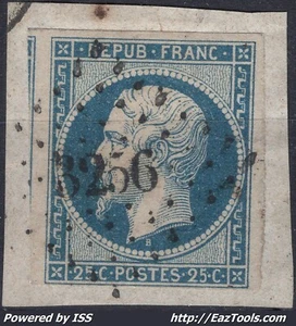 FRANCE PRESIDENCE 25c BLEU N°10 AVEC OBLITERATION PC 3256 ST QUENTIN AIN - Picture 1 of 2