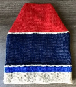 Vintage Number 1 Sun - Wool Stripe Winter Ski Hat Knit Beanie - Picture 1 of 4