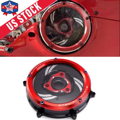 Cubierta de embrague transparente y retenedor de resorte para Ducati Panigale V2 959 1199 1299 Racing Foto 1 de 4