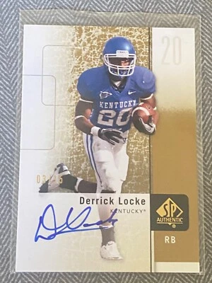 2011 SP Authentic Gold Auto /15 Derrick Locke #54 Rookie Auto RC - Image 1 of 3