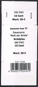 BRD 3 Briefpfau 3843 Briefpfau -Banderole/Faltschachtel - Bild 1 von 1
