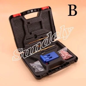 HQ Pocket Hole Drilling Jig + Step Bit Woodworking Joinery Tool Kit Kreg System - Picture 1 of 13