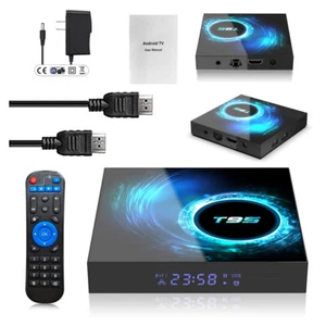T95 Smart TV BOX 6K Android 10 Quad Core 5G WIFI HDMI Home Media Player Streamer - Picture 1 of 13