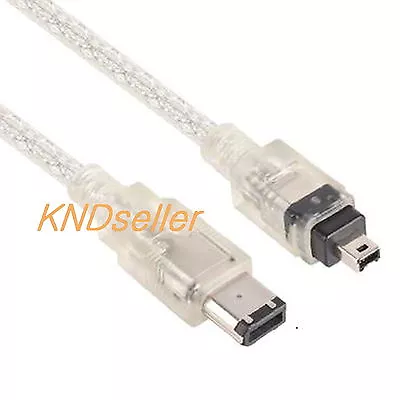 10M 30ft Firewire IEEE 1394 6P to 4P Cable 6-4 HDD Digital Camcorder PC MAC DV - Image 1 of 3