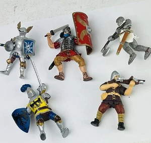 Vintage Papo Knight Action Figures Medevil Crusader warrior Centurion Lot (4) - Picture 1 of 8