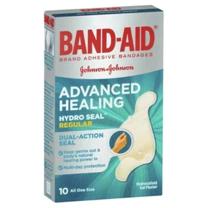 Band-Aid Advanced Healing Hydro Seal Gel Plaster 10 Pack - Regular Dual-Action - Picture 1 of 5