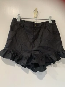 Finders Keepers Designer Ladies Black Ruffle Shorts , Size M - Picture 1 of 5