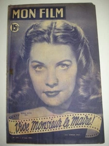 Revue Mon film VIVE MONSIEUR LE MAIRE! Barbara BATES N°253 du 27 06 1951 - Picture 1 of 1