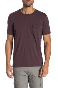 MICHAEL BASTIAN 155638 Men's Crew Neck Pocket Tee Short Sleeve Deep Mauve Sz. XL - Picture 1 of 2