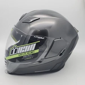 Icon Airflite MIPS Helmet Jewel Silver 2XL Clear Face Shield - Open Box - Picture 1 of 6
