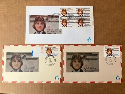 1980 28c Blanche Stuart Scott C99 Andrews Cachet PB FDC LE/1000 + Bonus Cards - Image 1 of 4
