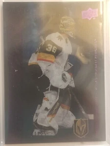 2021-22 SPX UD Negro Obsidiana Novato Púrpura Paralelo Logan Thompson/25 Caballeros - Imagen 1 de 2