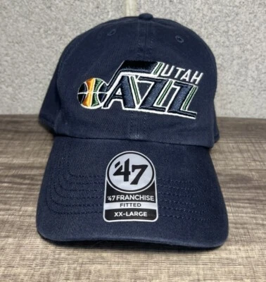 Azul Marino NBA Utah Jazz Baloncesto Ajustado Talla XXL '47 Franquicia Papá Gorra Nueva con Etiquetas Foto 1 de 4